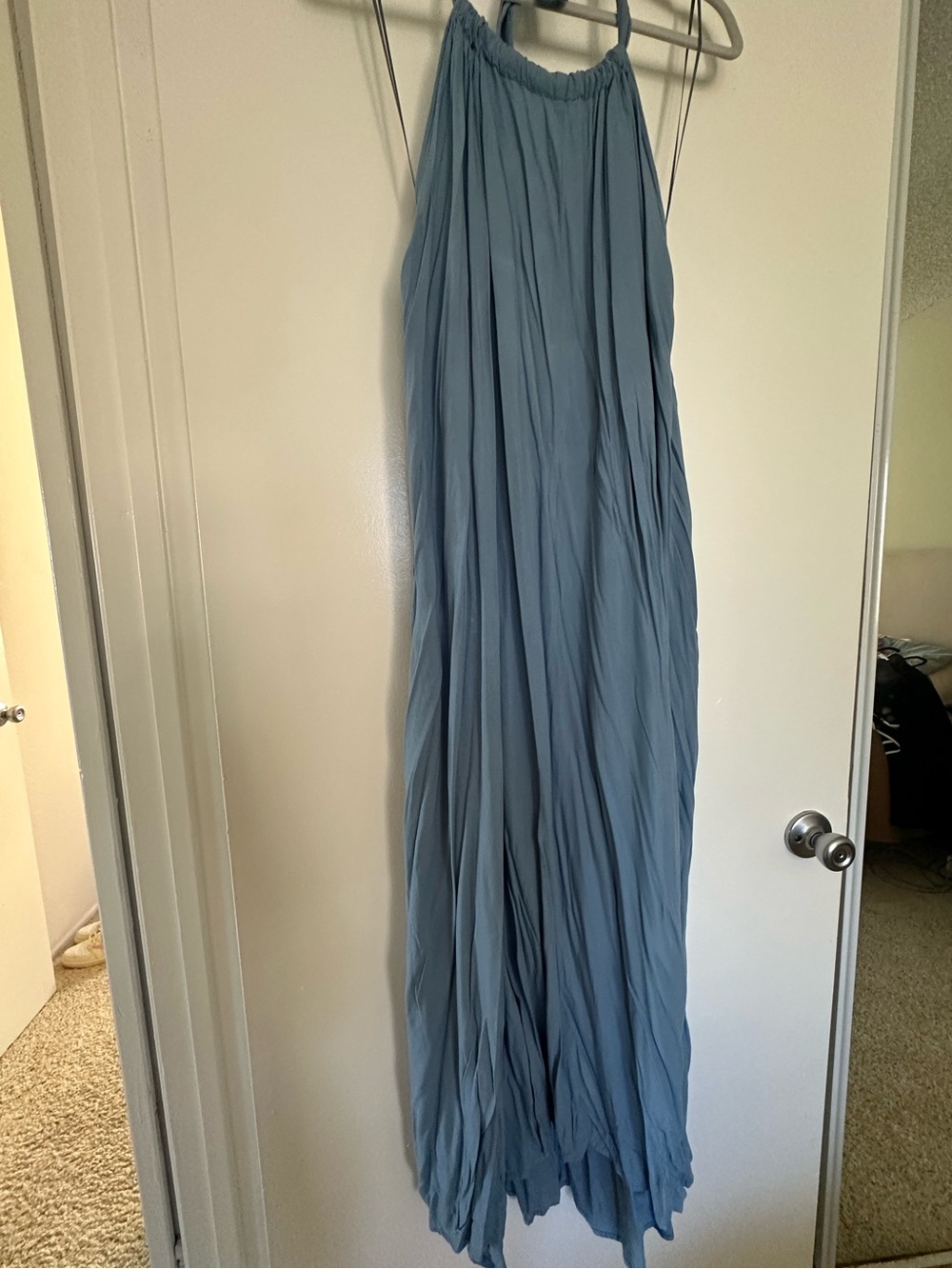 Elan Light Blue Halter Maxi Dress - Size M - Picture 8 of 12